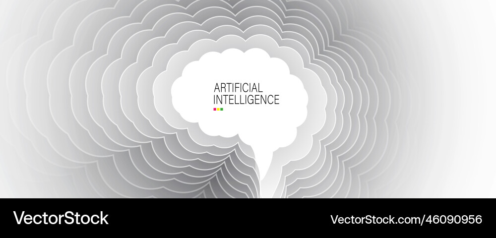 Artificial intelligence technology web background Vector Image