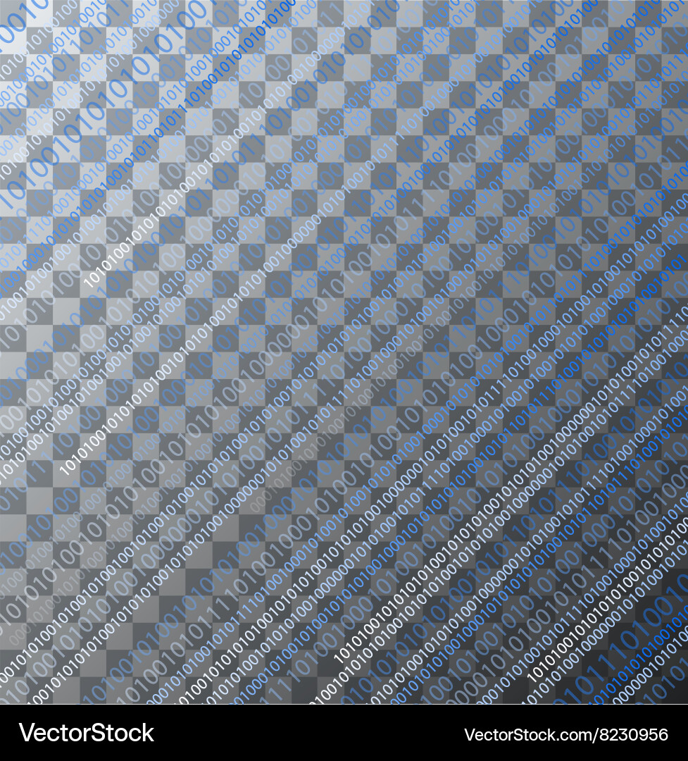Binary code on transparent background Vector Image