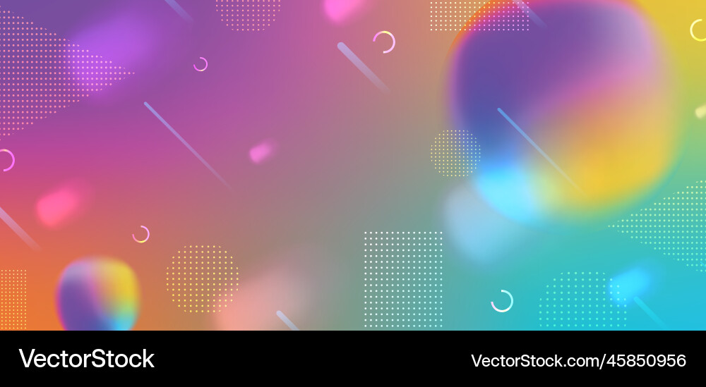 Colorful gradient background with dynamic vector image