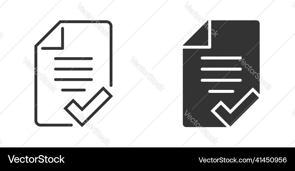 Document checklist icon in flat style report Vector Image