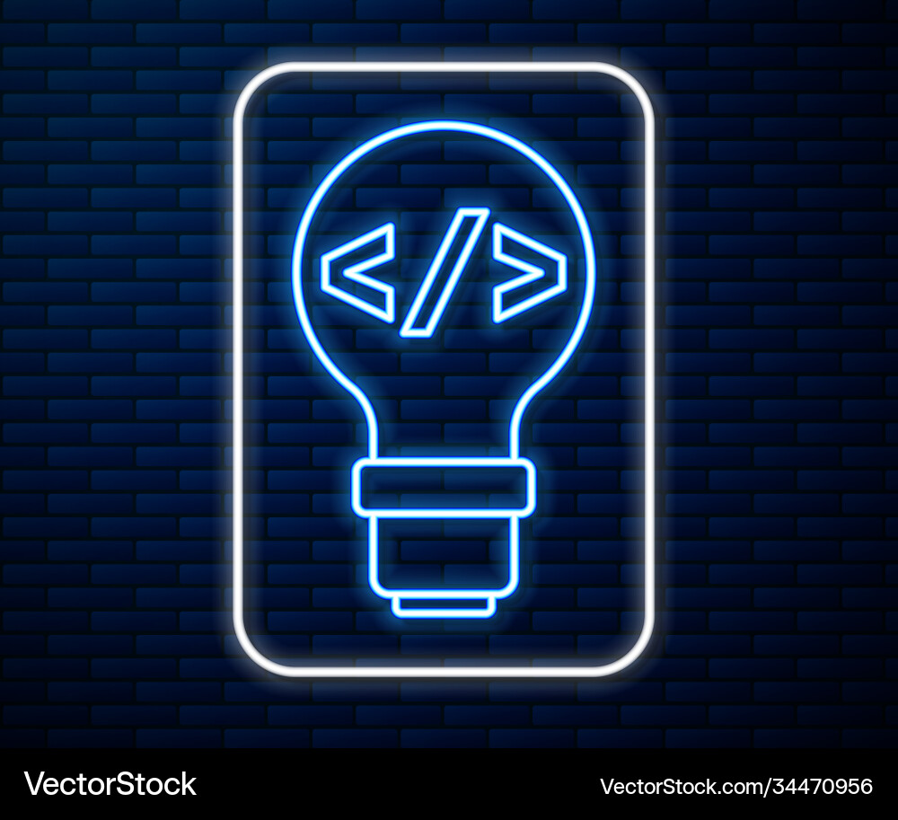 Glowing neon line web design and front end Glowing neon line web design and front end vector image