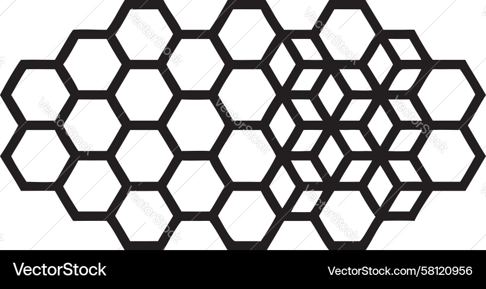 Hexagonal Cellular Structure Vector Image