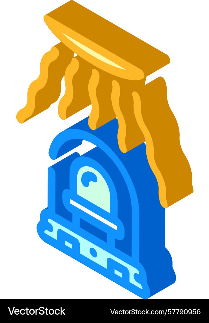 Light intensity sensor module isometric icon vector image