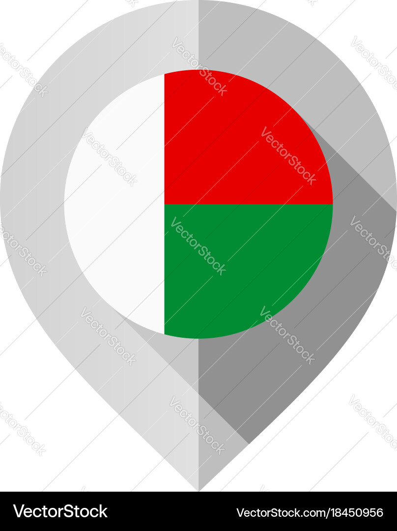 Marker with flag for map Vector Image