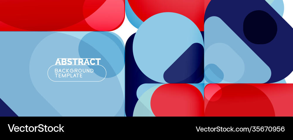 Modern geometric round shapes and dynamic lines Vector Image