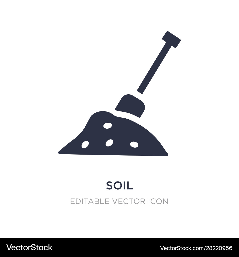 Soil icon on white background simple element from Soil icon on white background simple element from Vector Image