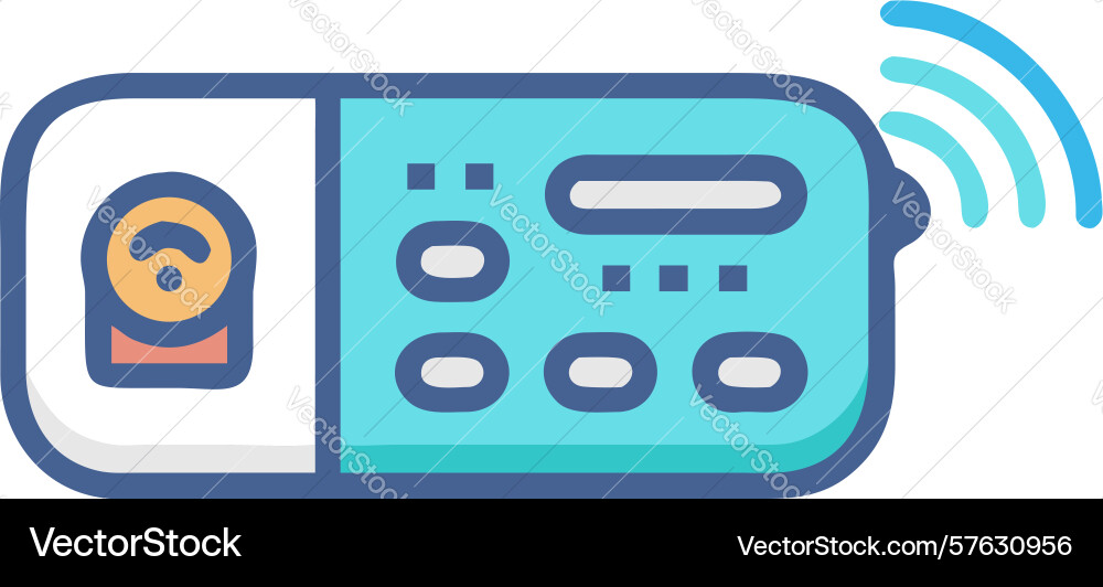 Wireless device iot communication hub design vector image