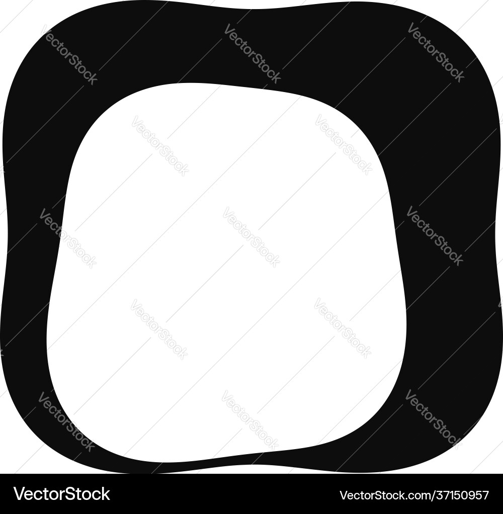 Abstract amorphous rounded square shape element Vector Image