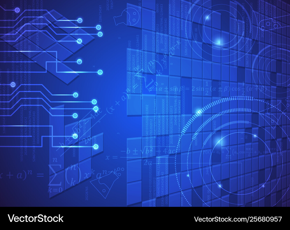 Abstract background 20 formulas code vector image
