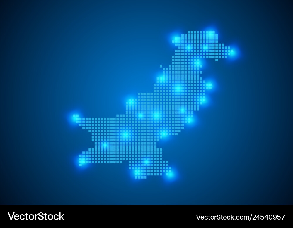 Abstract blue background with map internet line Vector Image