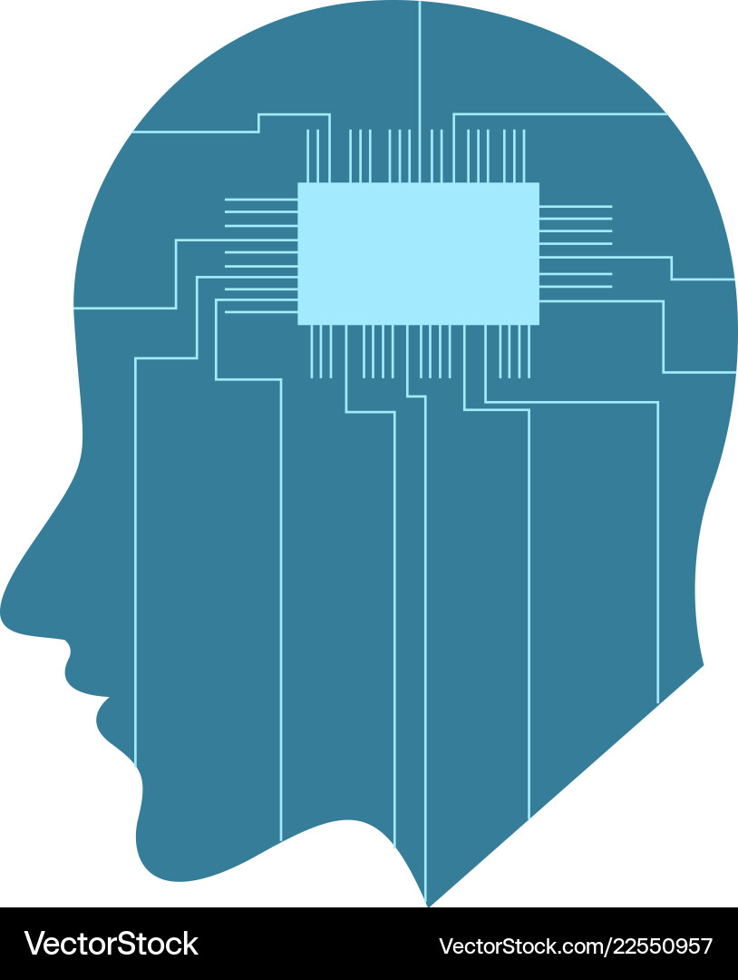 Abstract network ai brain Vector Image