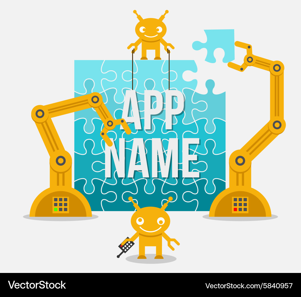 App Development & Website Creation vector image