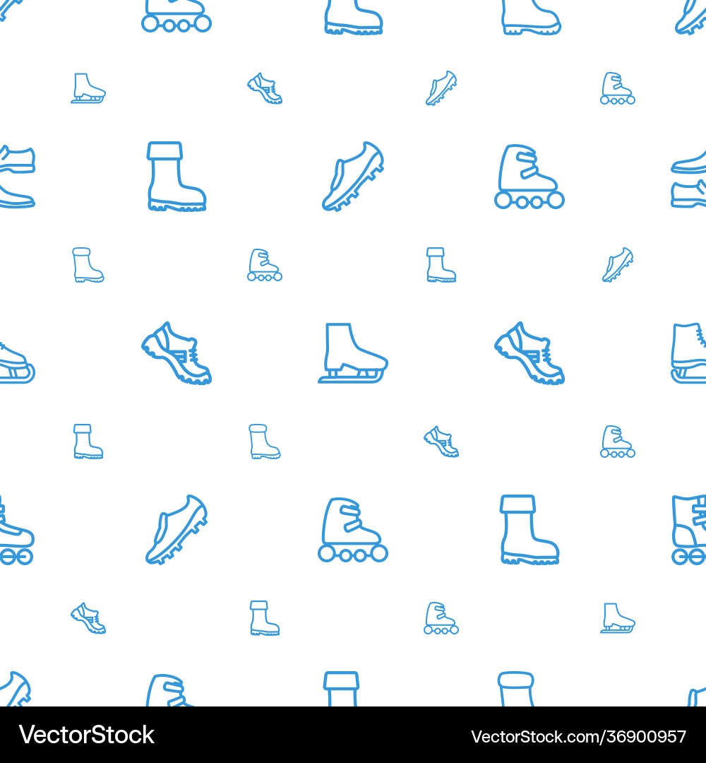 Boot icons pattern seamless white background Vector Image
