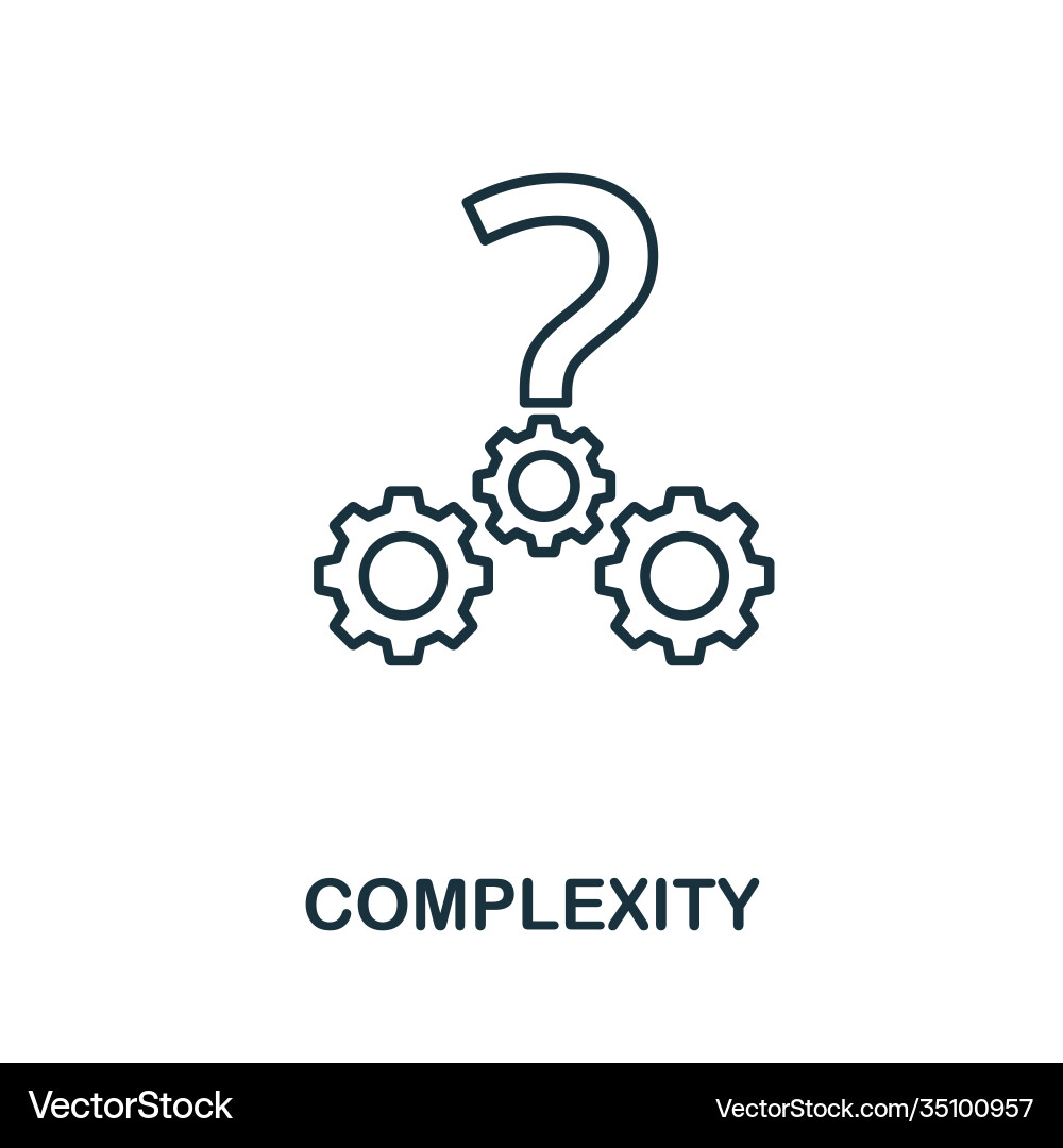 Complexity icon line style element from business Complexity icon line style element from business vector image