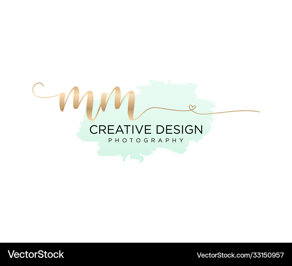 Elegant Initial Logo - Brush Script vector image