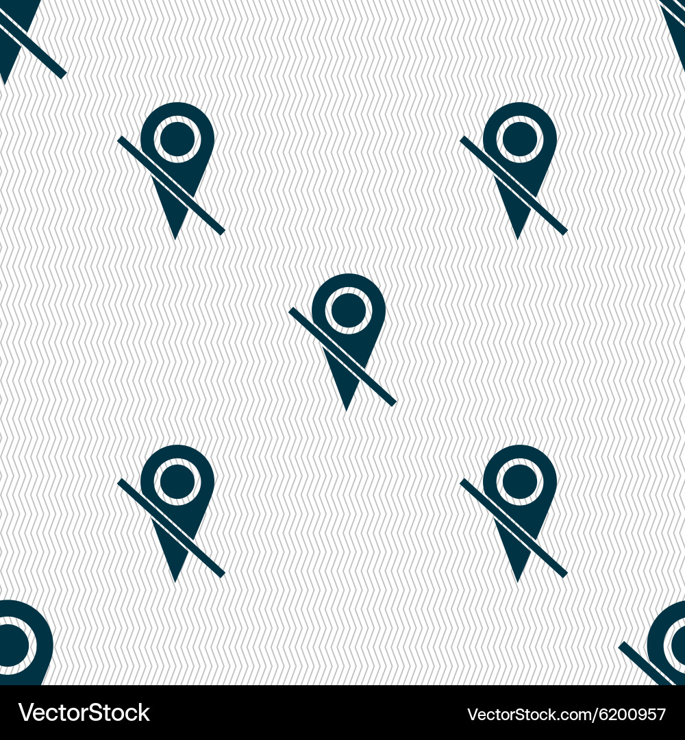 Map pointer icon sign seamless abstract background vector image