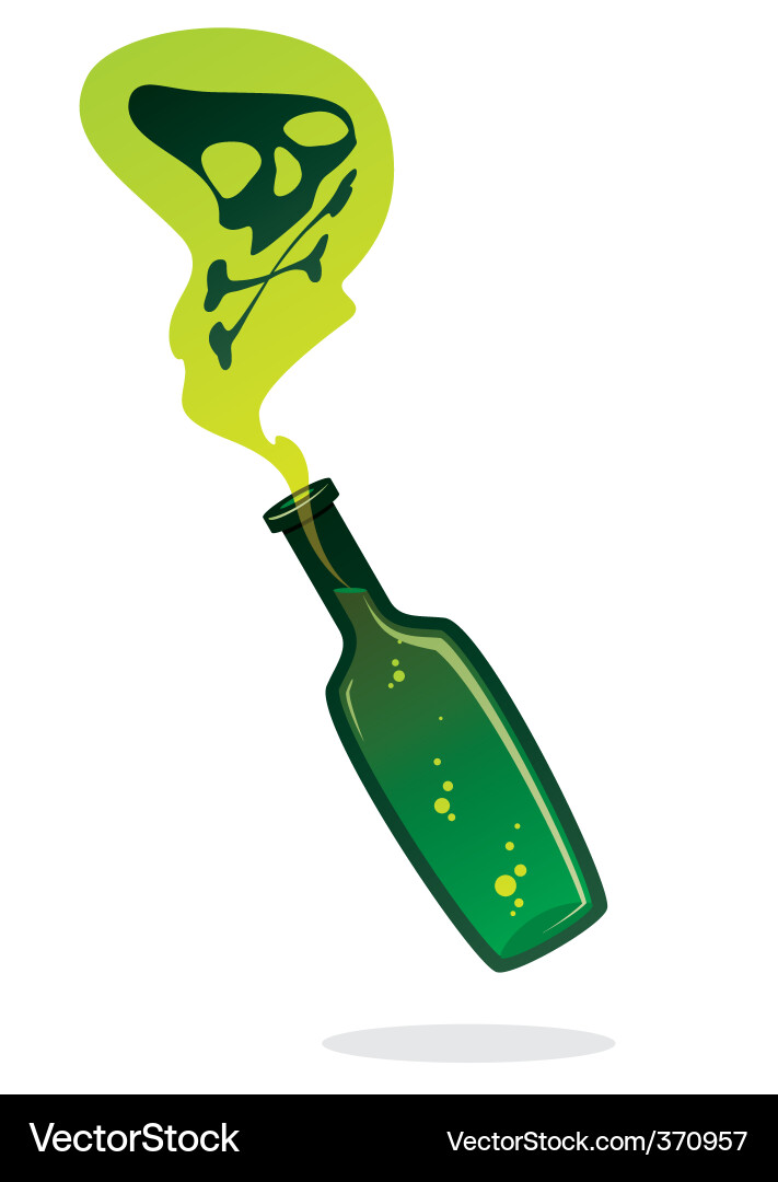 Poison bottle Royalty Free Vector Image - VectorStock