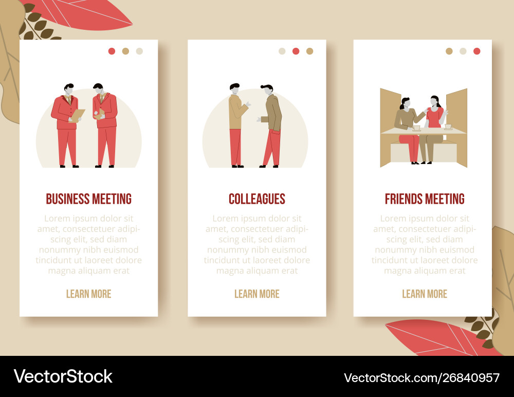 Set vertical banners - modern cartoon flat Set vertical banners - modern cartoon flat vector image