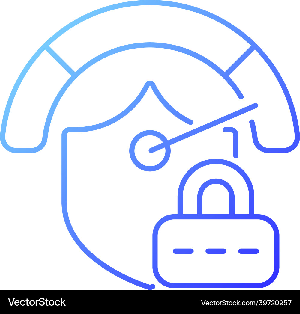Strong password gradient linear icon Strong password gradient linear icon vector image