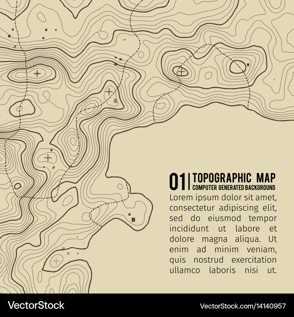 Topographic map background with space for copy vector image