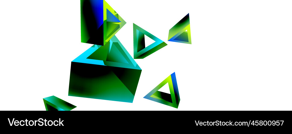 Triangle abstract background 3d basic Vector Image