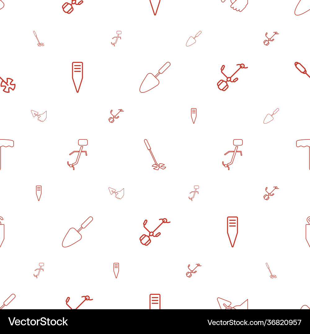 Trowel icons pattern seamless white background Vector Image