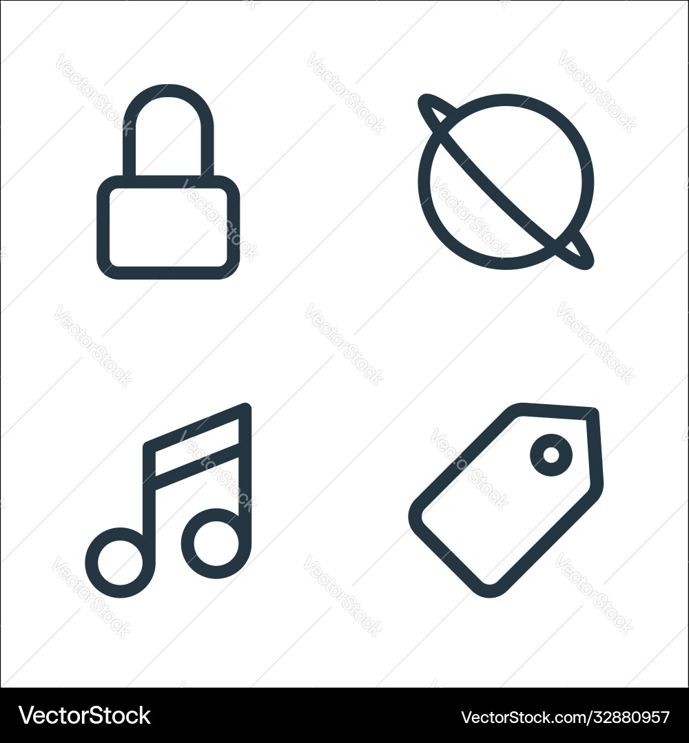 User interface line icons linear set quality User interface line icons linear set quality vector image