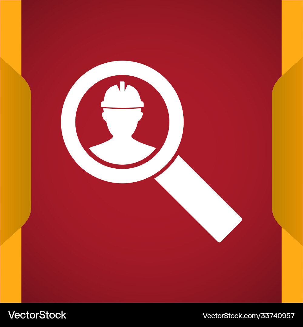 Worker search icon for web and mobile Vector Image
