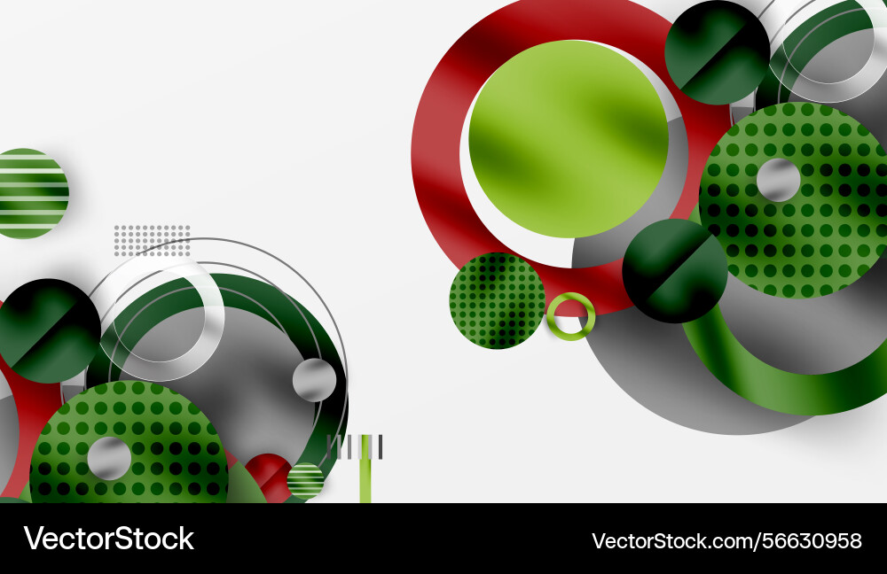 Abstract design features overlapping circles Vector Image