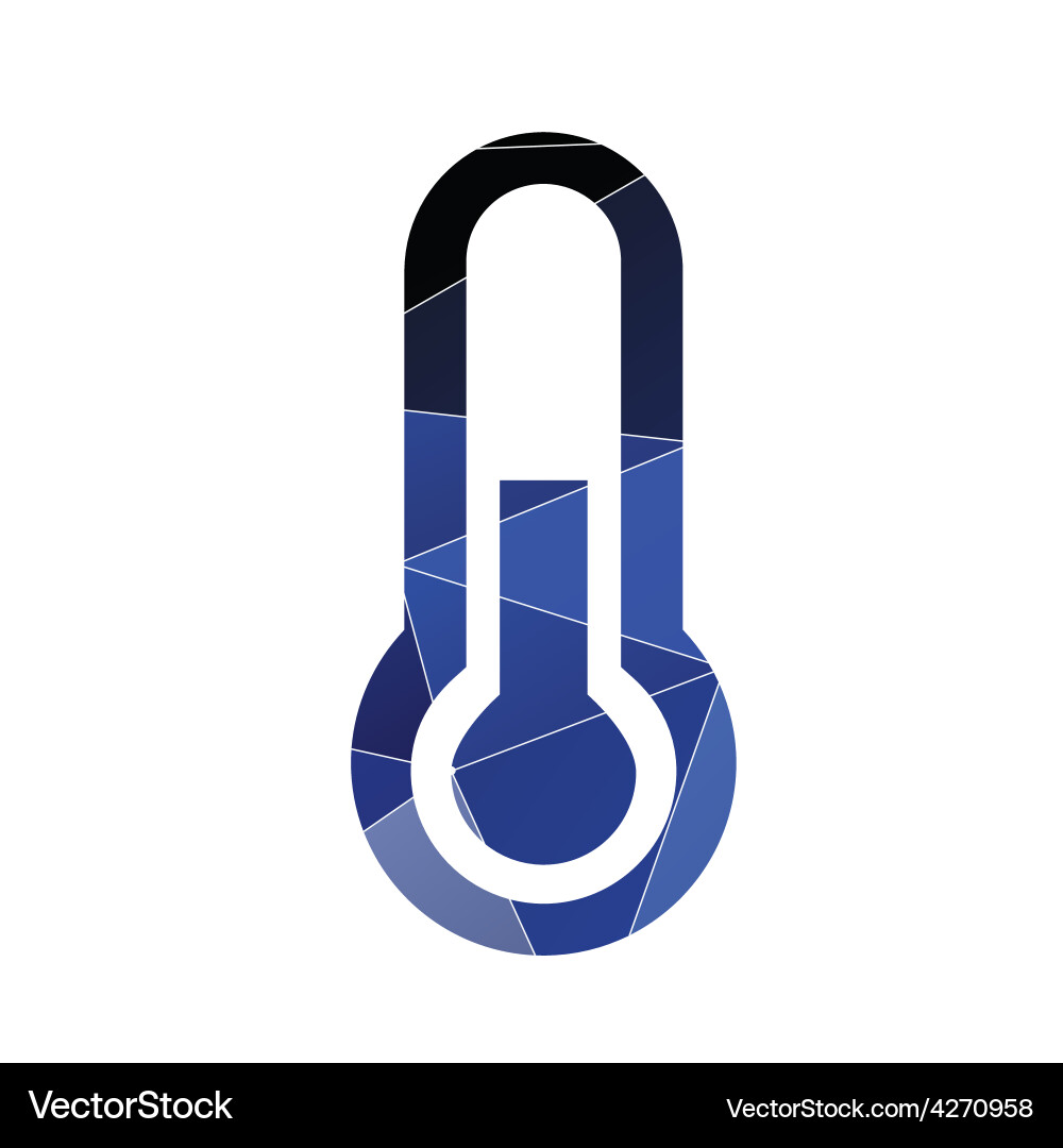 Abstract Thermometer Icon Vector Image