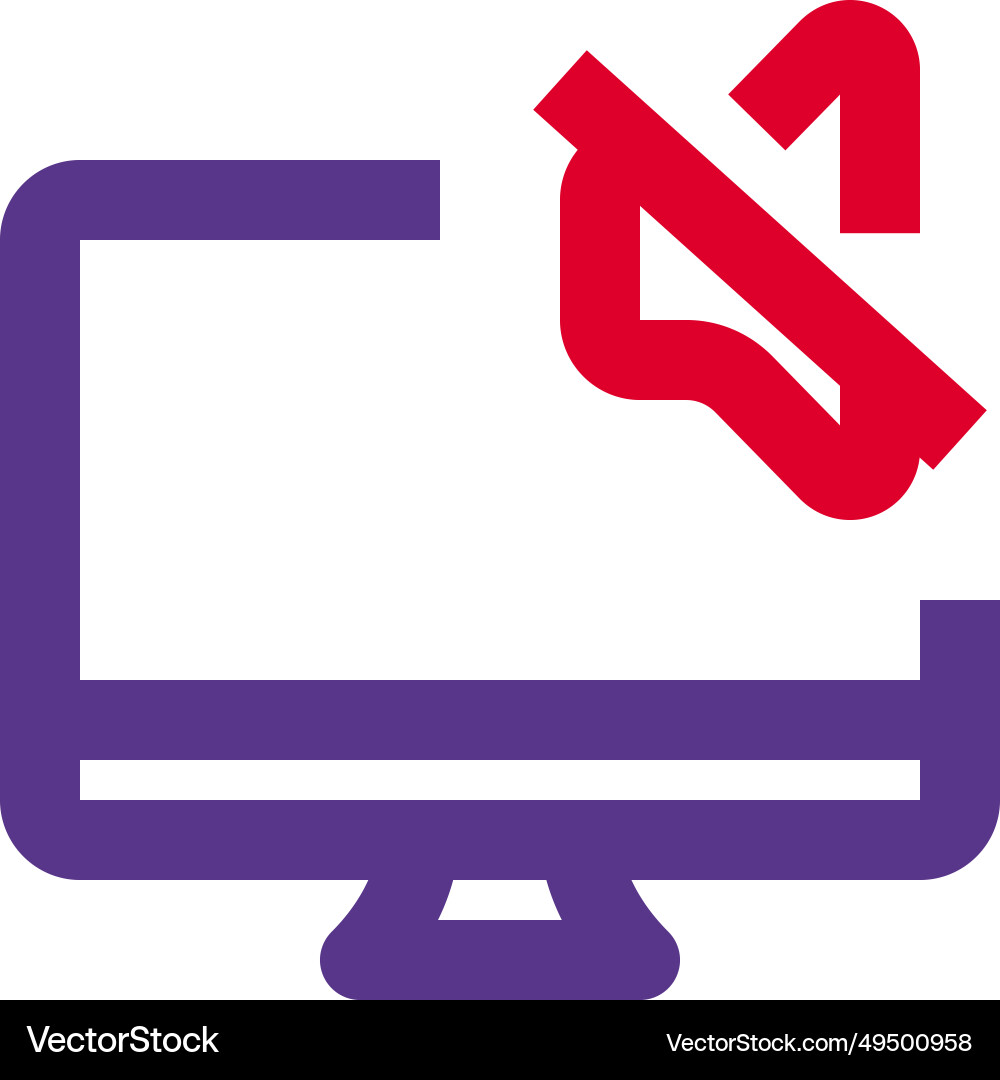 Audio device not installed in desktop vector image