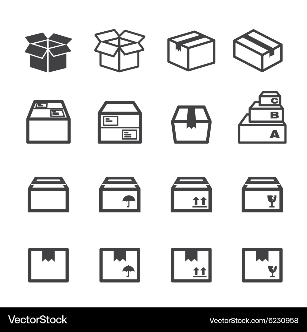 Cardboard Box Icon Royalty Free Vector Image - VectorStock