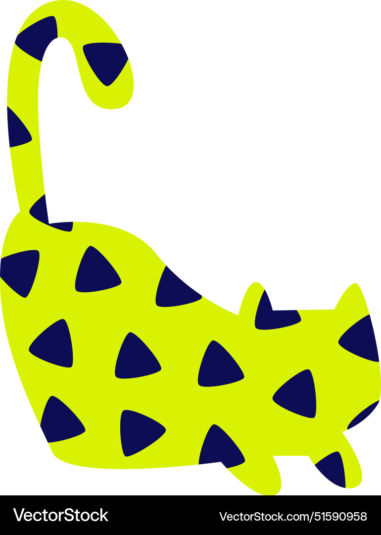 Cat with triangle pattern Vector Image