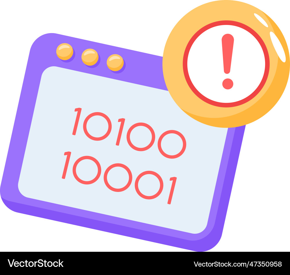 Coding error Vector Image