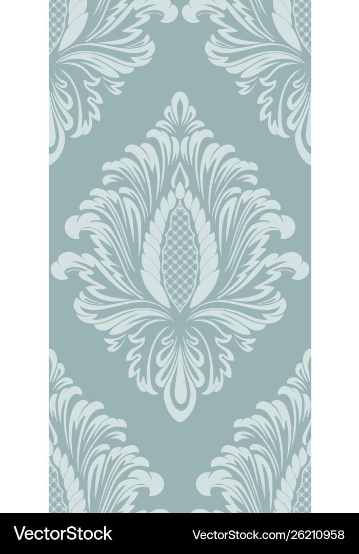 Damask seamless pattern element classical Damask seamless pattern element classical vector image