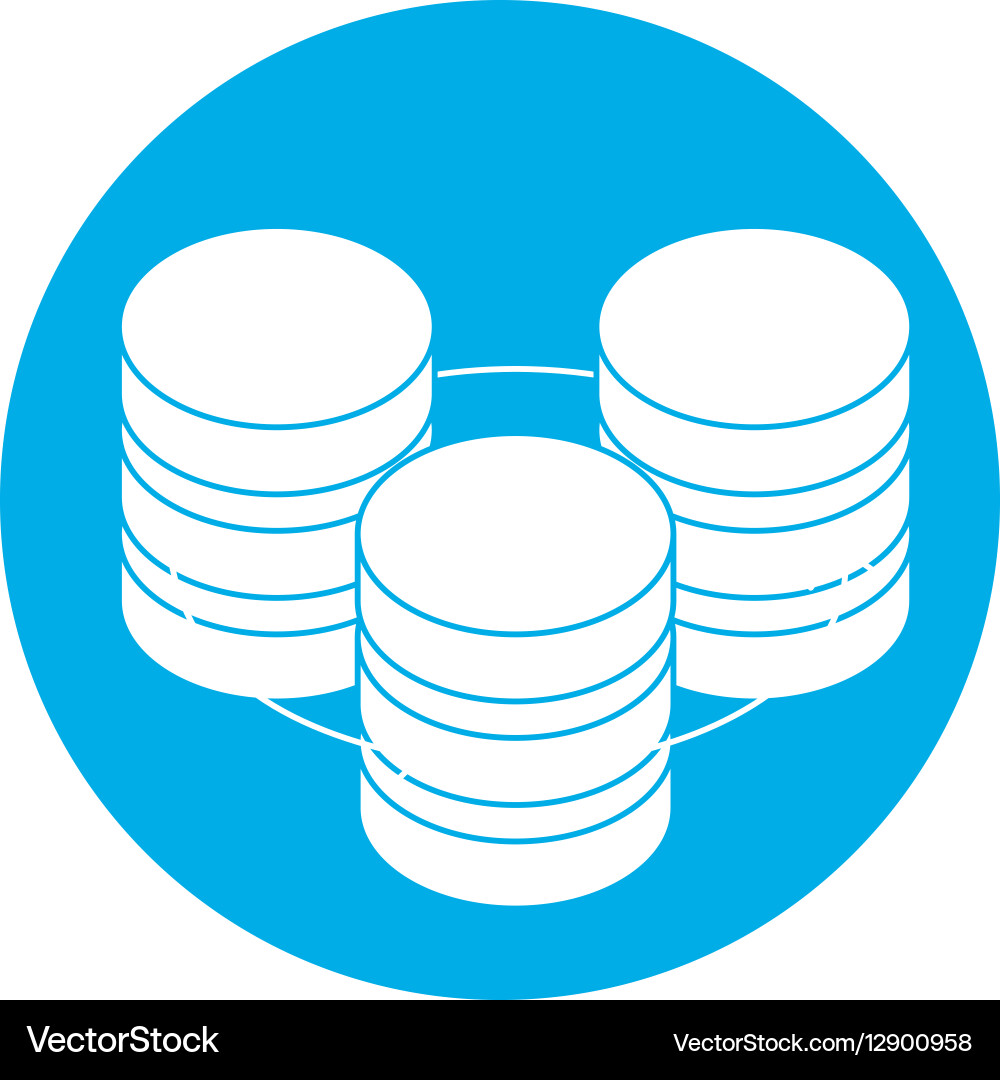 Data center storage icon image vector image