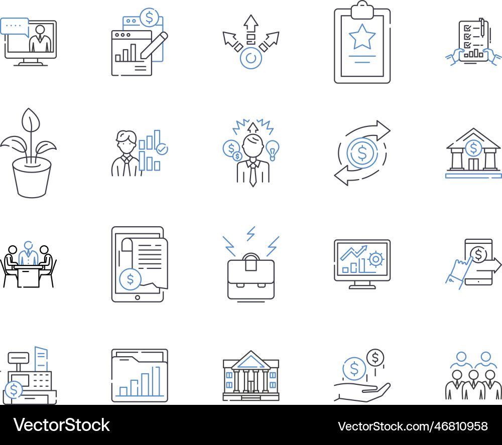 Global diversity line icons collection unity Vector Image