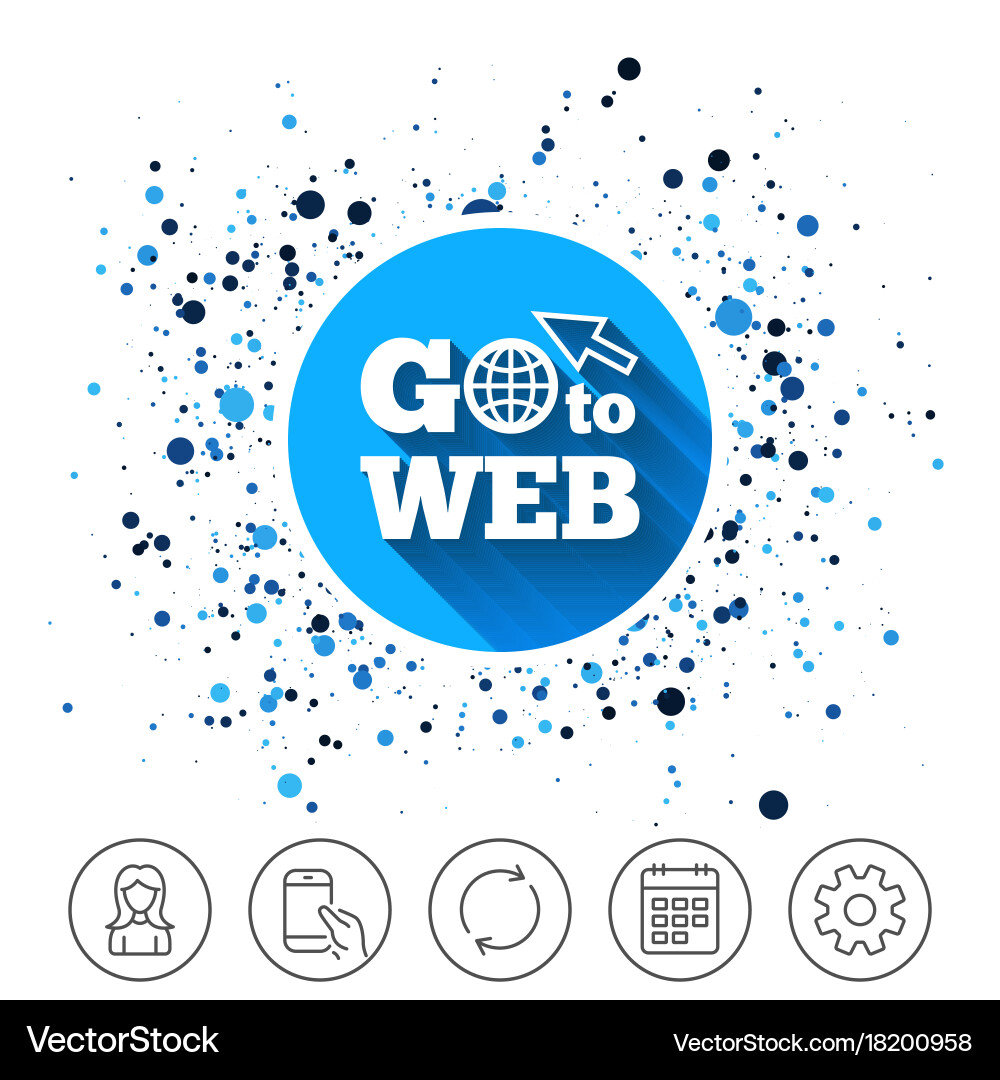 Go to web icon internet access symbol vector image