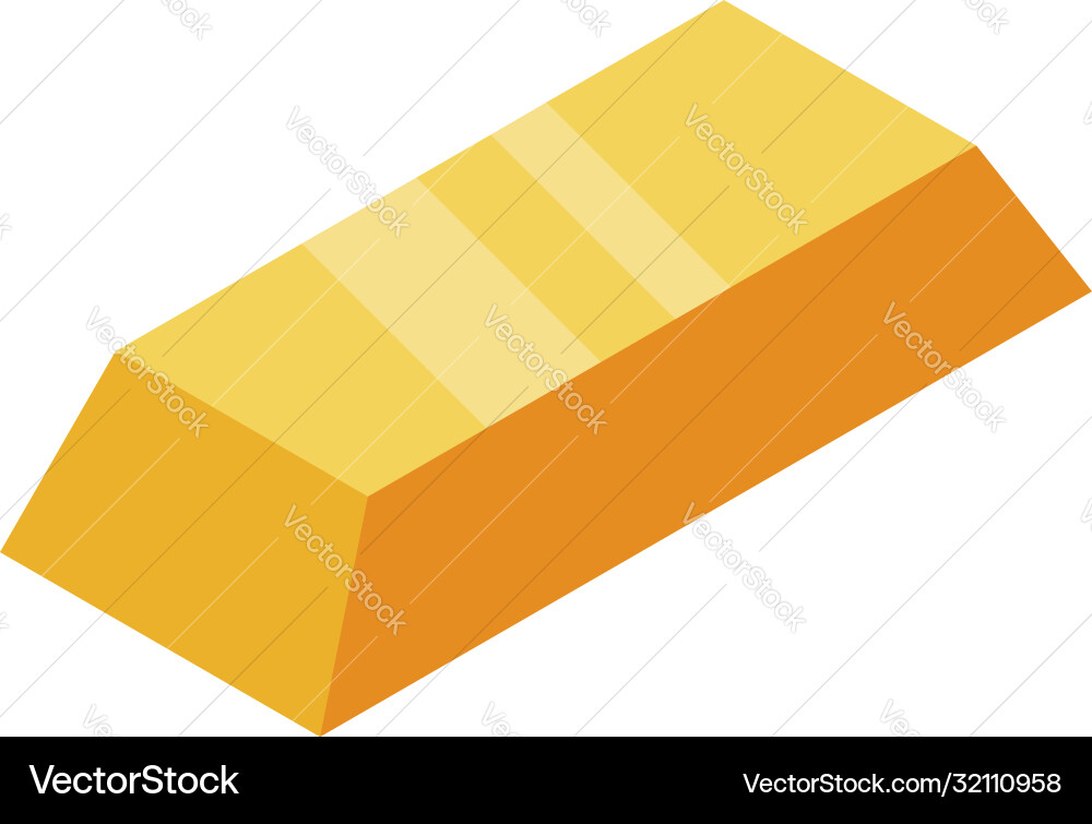 Gold bar trade icon isometric style Gold bar trade icon isometric style vector image