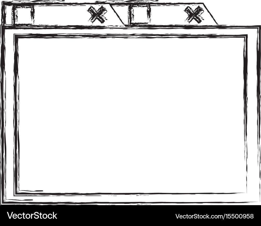 Isolated simple browser window vector image