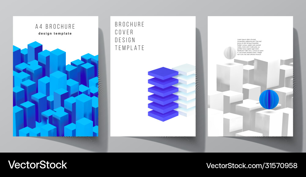 Layout a4 cover mockups templates Layout a4 cover mockups templates vector image