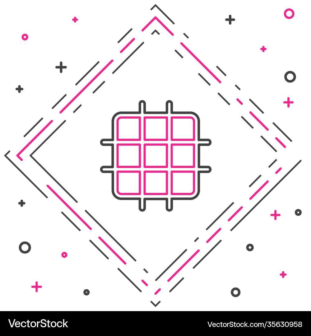 Line grid graph paper icon isolated on white Vector Image