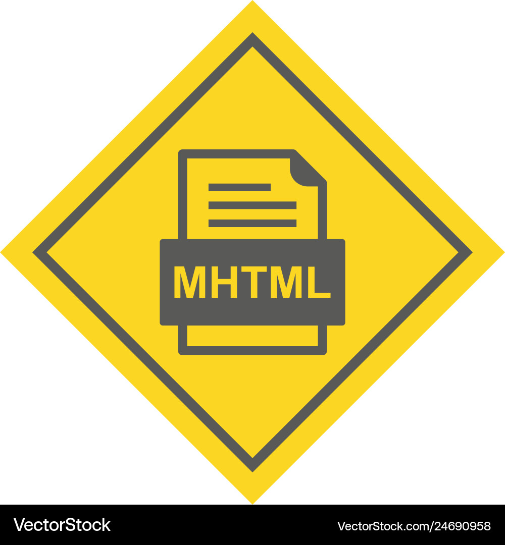Mhtml file document icon Vector Image