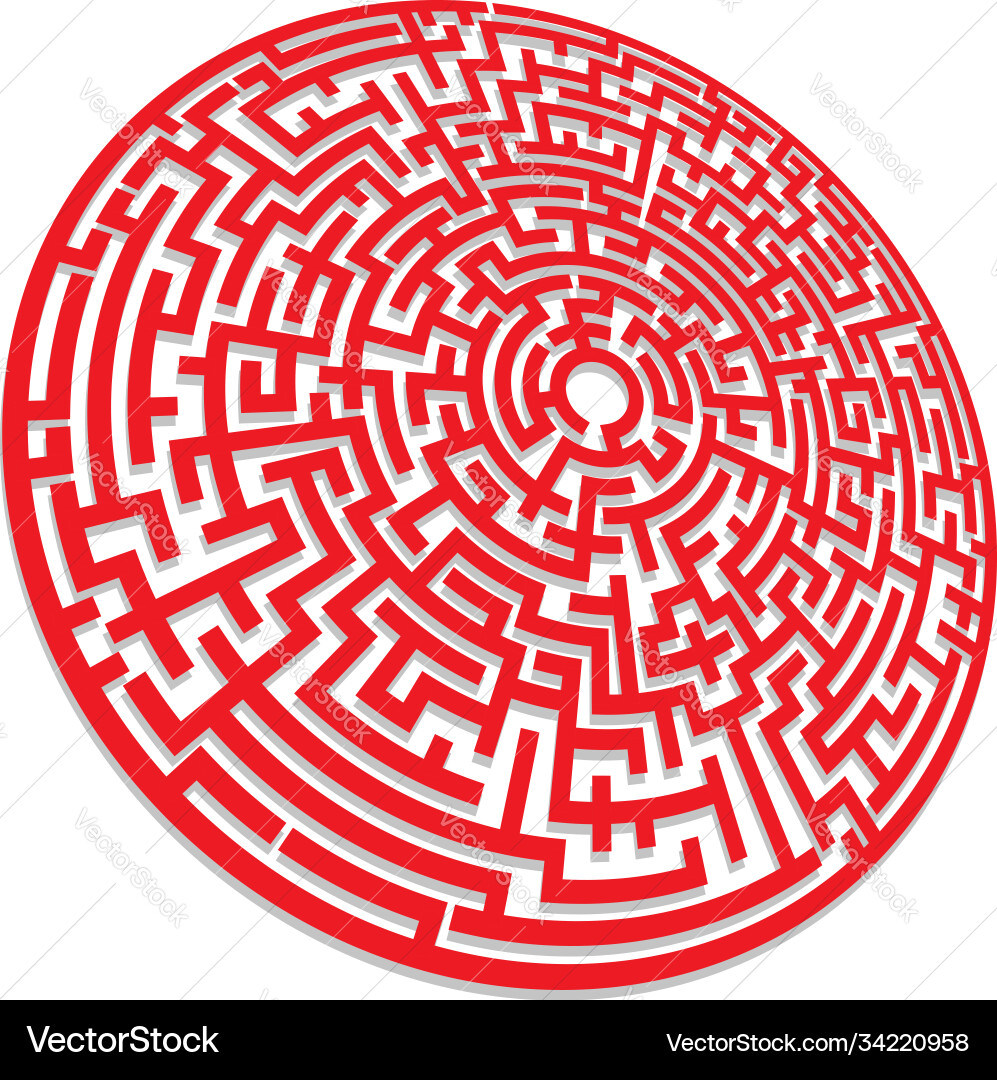 Solvable 3d maze labyrinth puzzle game Solvable 3d maze labyrinth puzzle game vector image