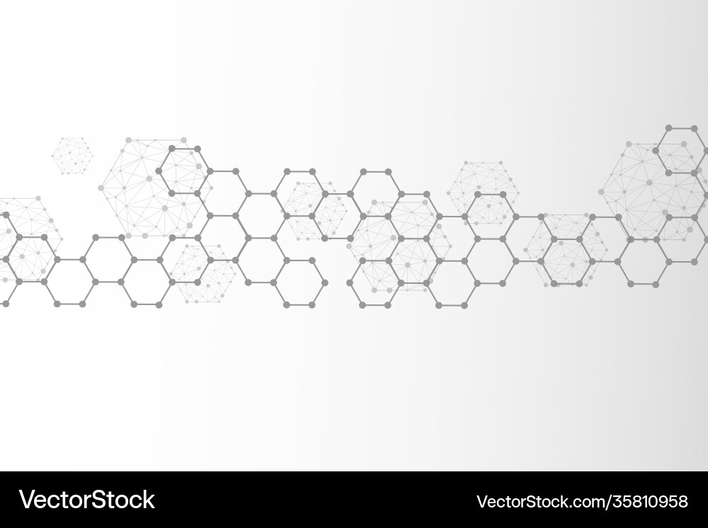 Structure molecule and communication dna atom Vector Image