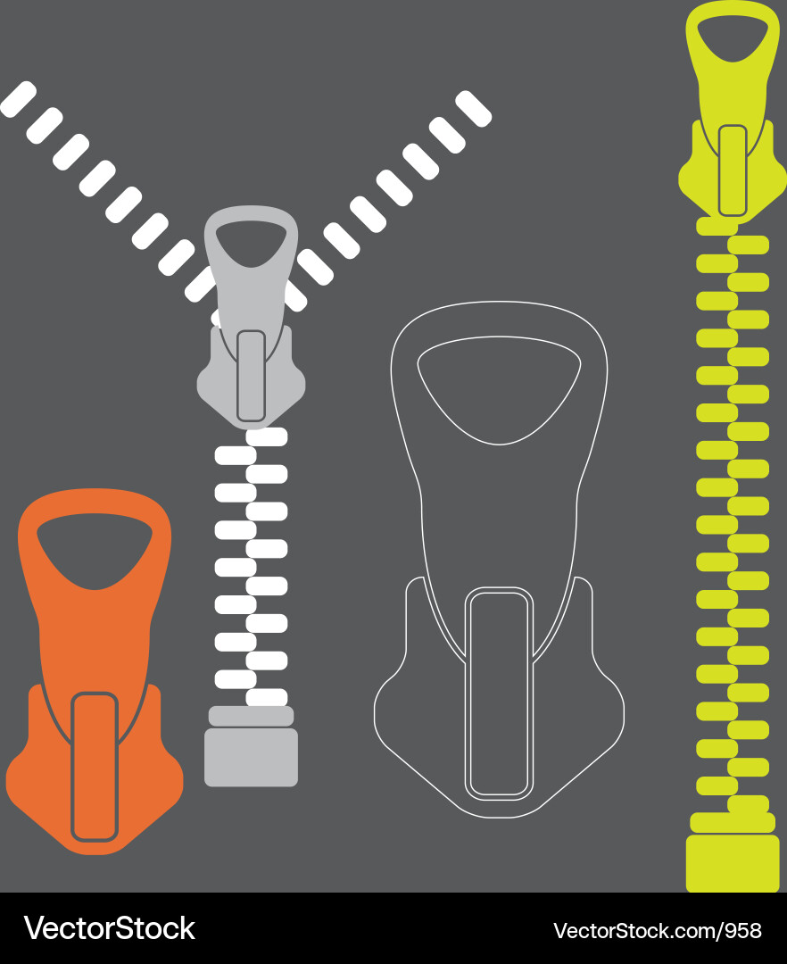 Zipper Detail Vector Image