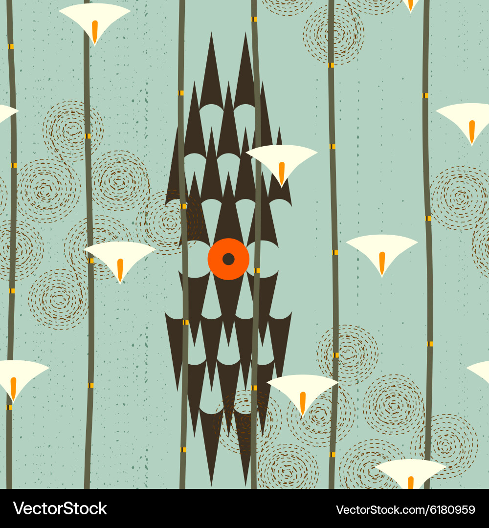 Abstract seamless pattern modern style motif lotus vector image