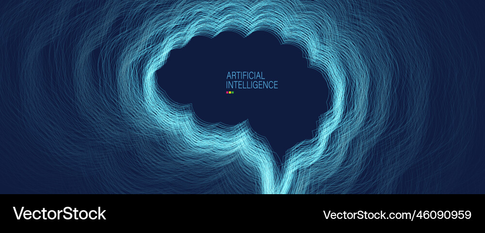 Artificial intelligence technology web background Artificial intelligence technology web background Vector Image