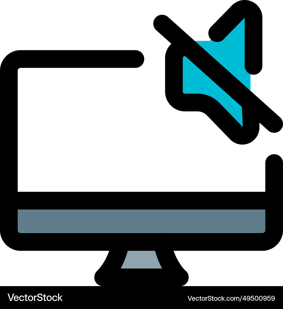 Audio device not installed in desktop vector image