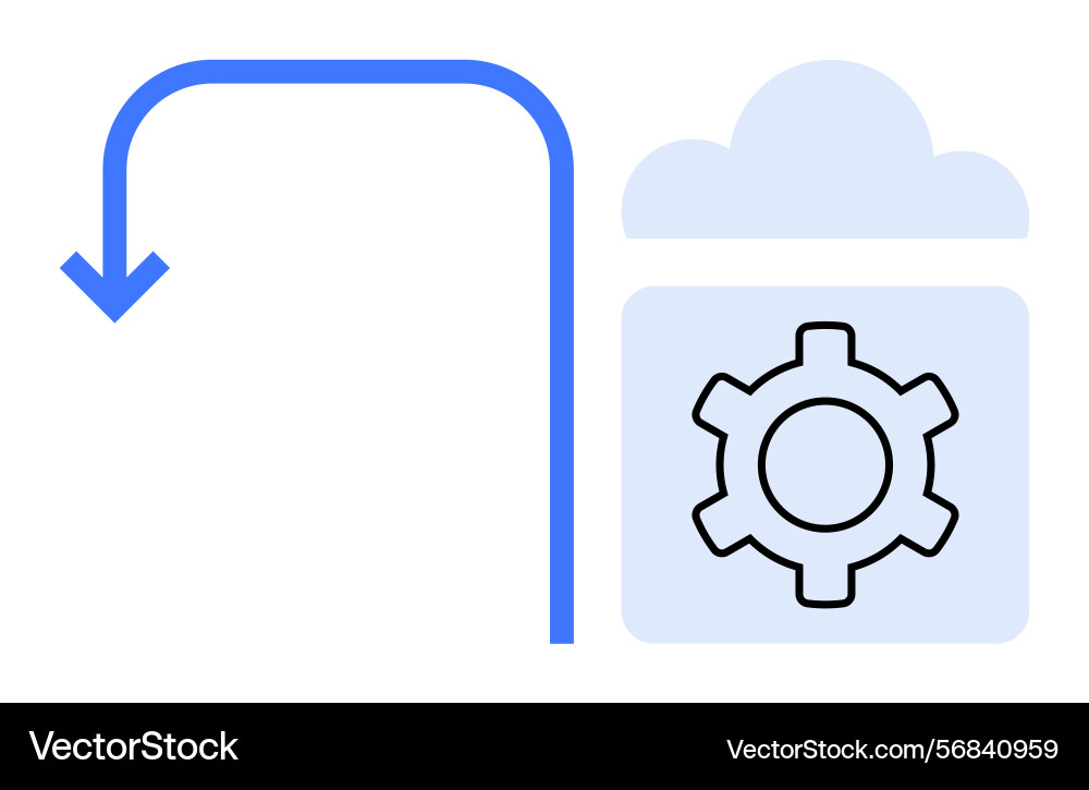 Cloud computing integration with automation Cloud computing integration with automation vector image